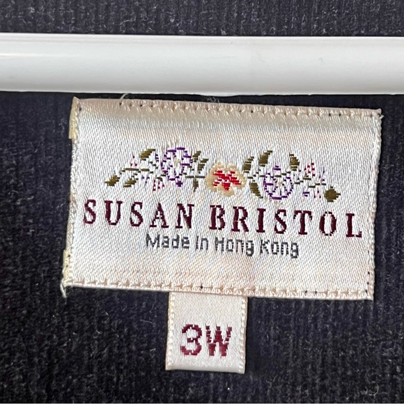 Vintage SUSAN BRISTOL Corduroy Plaid Patchwork Holiday Christmas Vest—SZ. 3X - Picture 6 of 16